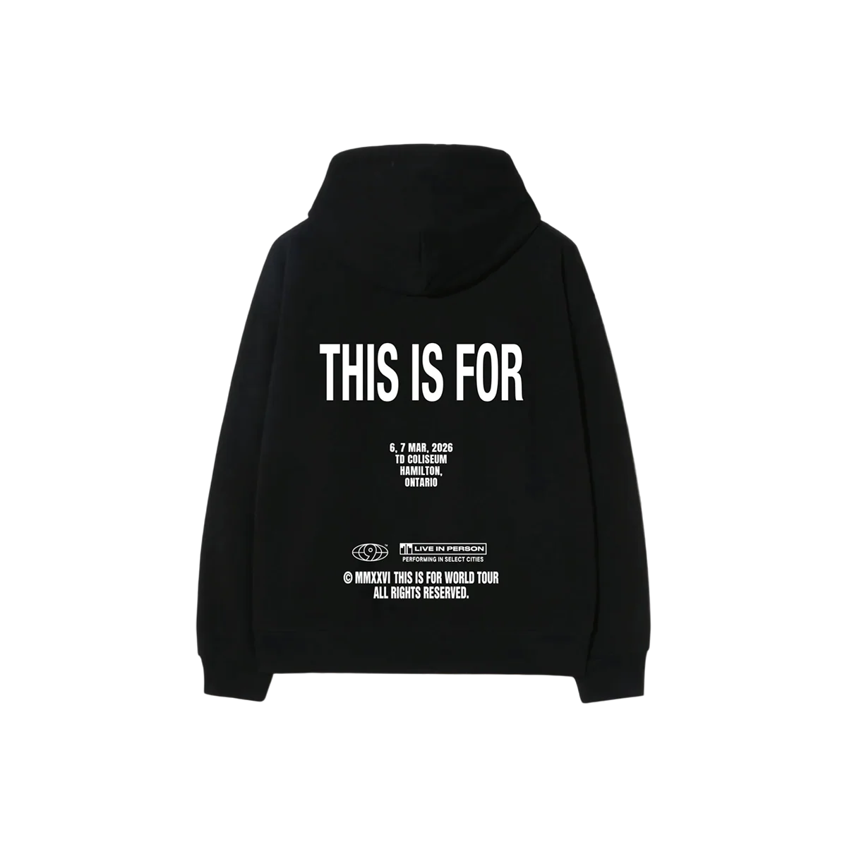 BLACK ZIP HOODIE - HAMILTON - Image 3