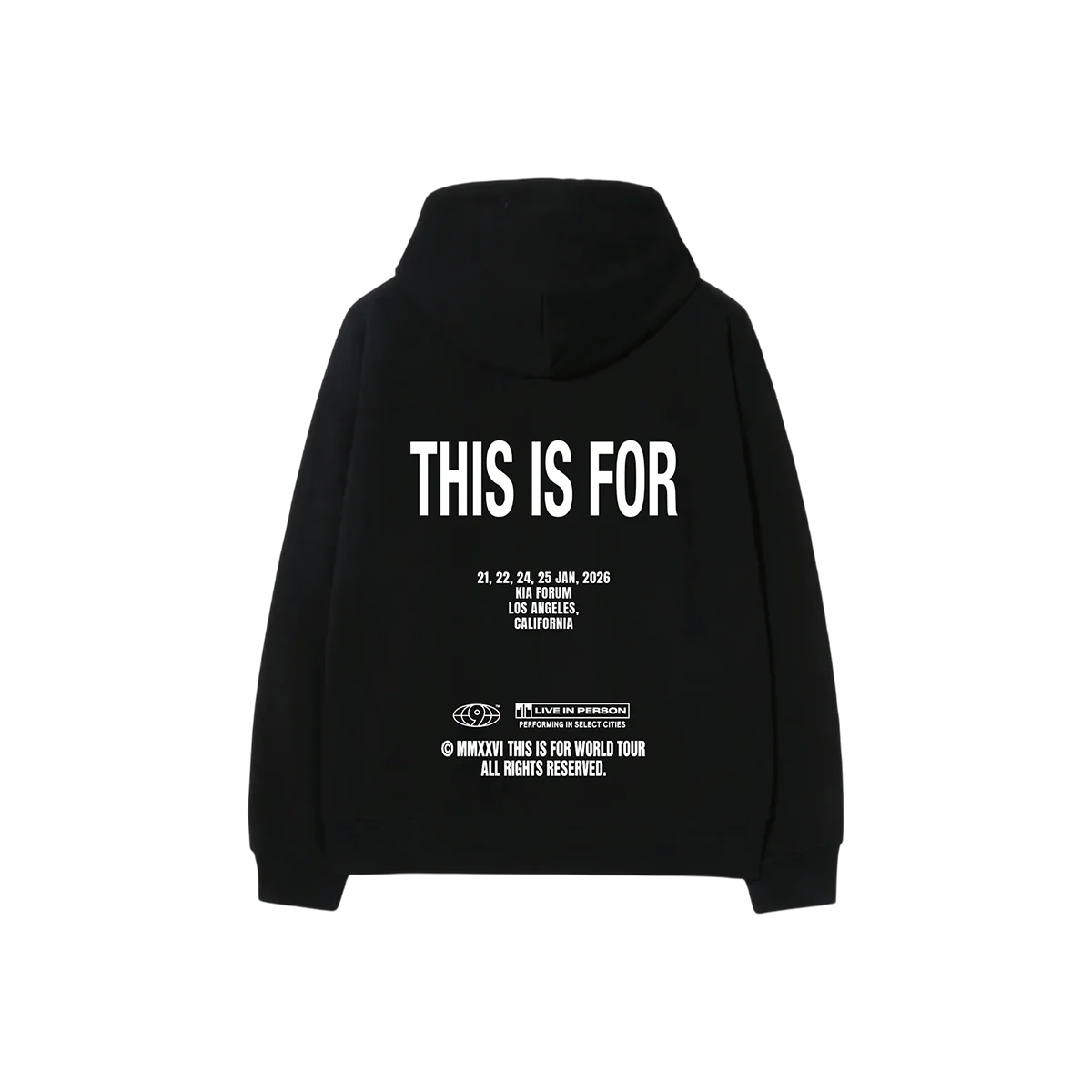 BLACK ZIP HOODIE - LOS ANGELES - Image 3