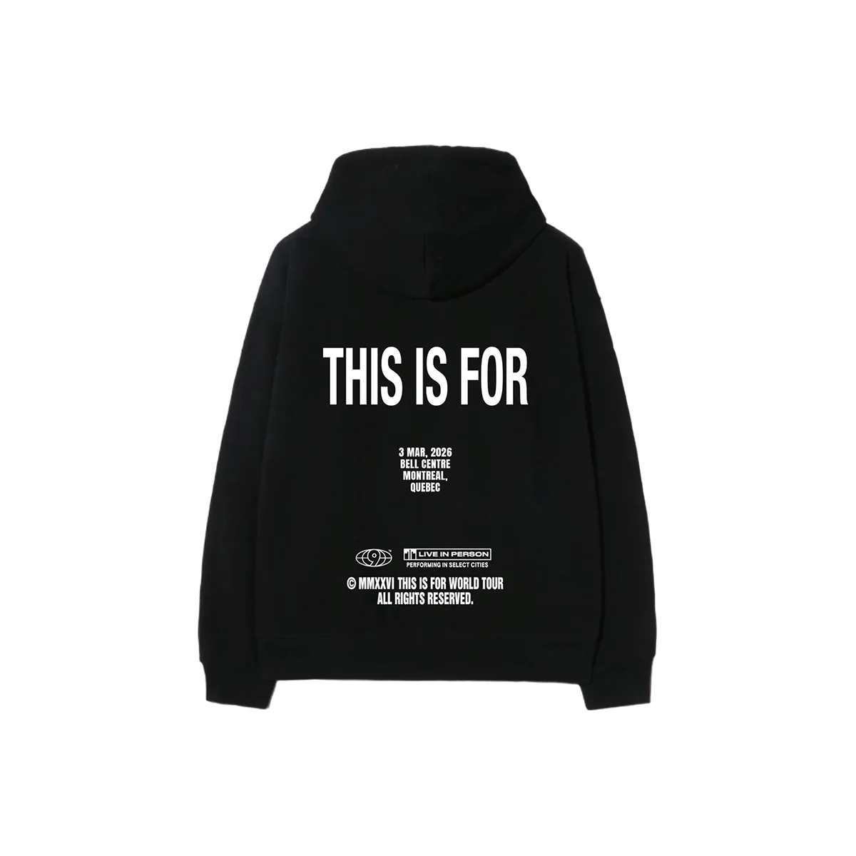 BLACK ZIP HOODIE - MONTREAL - Image 3