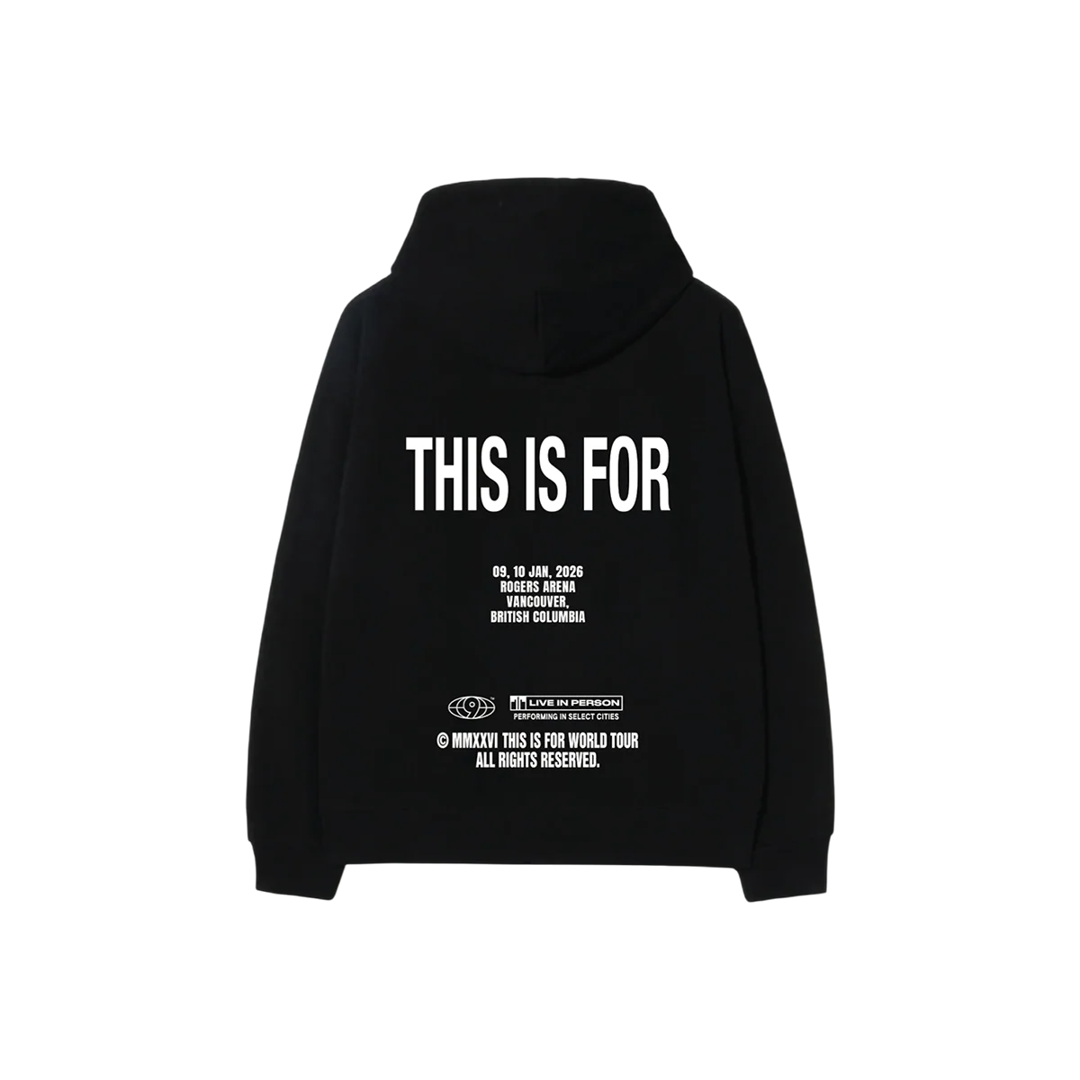 BLACK ZIP HOODIE - VANCOUVER - Image 3